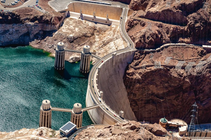 Aerial Photography, Hoover Dam, Nevada, North America, Travel, United States
