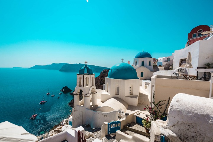 AGP Favorite, Blue domes, Europe, Greece, Oia, Santorini, Three domes, Travel