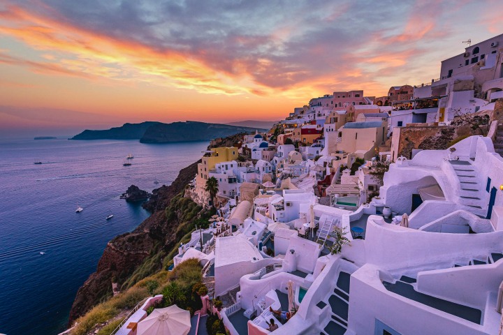 Europe, Greece, Oia, Santorini, Sunset, Travel