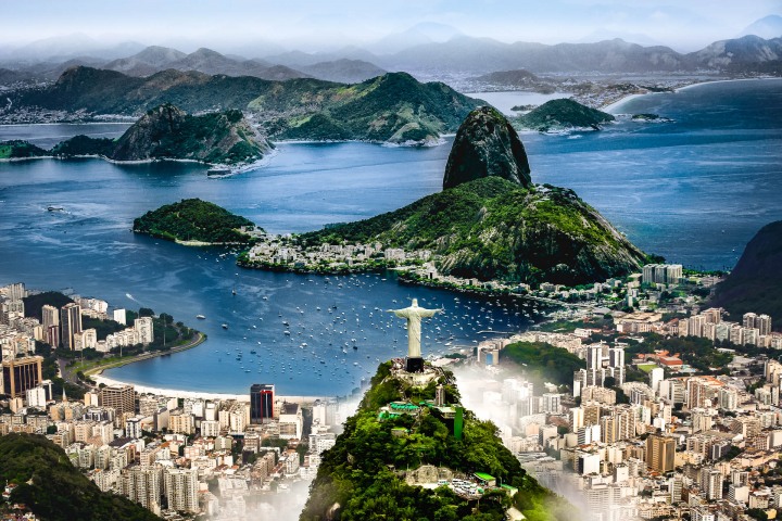 Aerial Photography, Brazil, Christ the Redeemer, Rio de Janeiro, South America