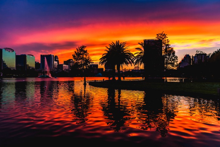 AGP Favorite, Downtown, Florida, Lake Eola, North America, Orlando, Skyline, Sunset, Travel, United States