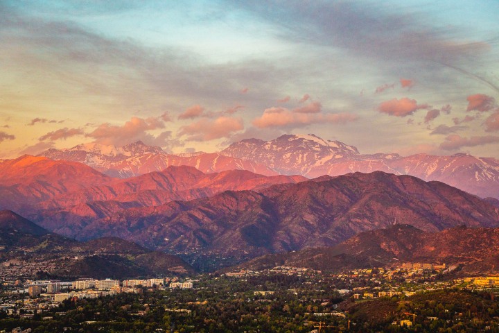Andes Mountains, Chile, Santiago, South America, Sunset, Travel