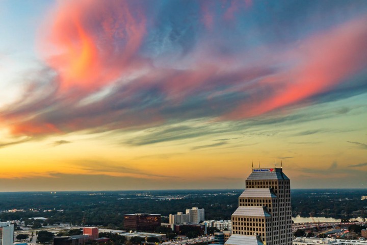 Downtown, Florida, North America, Orlando, Skyline, Sunset, Travel, United States