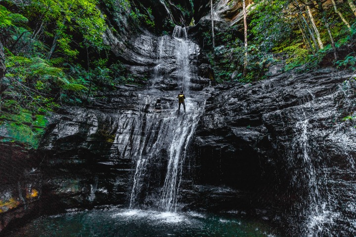 Abseiling, Australia, Blue Mountains, Canyoning, Travel, Waterfall