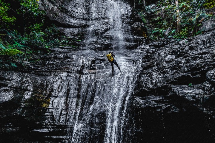 Abseiling, Australia, Blue Mountains, Canyoning, Travel, Waterfall