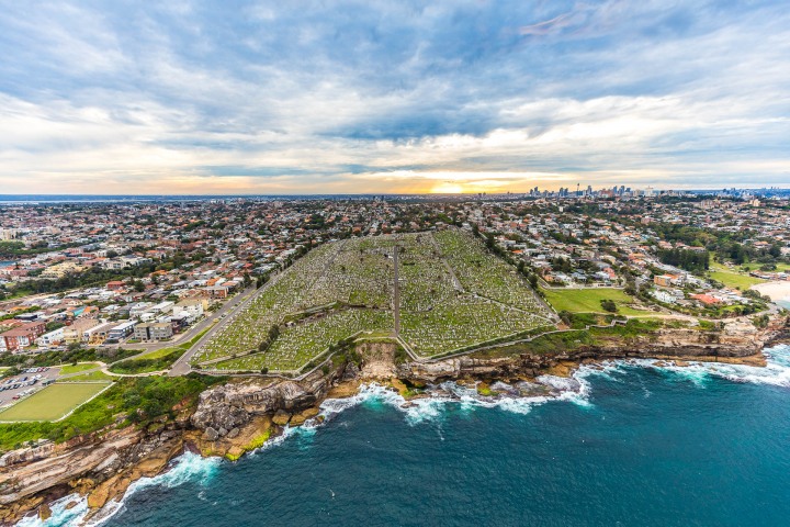 Aerial Photography, Australia, Sea Cliffs, Sydney, Travel, Waverley Cemetery