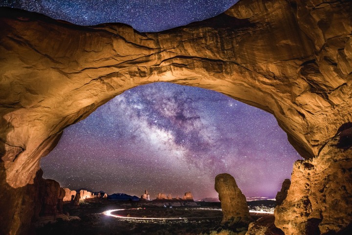 Arches National Park, Astrophotography, Double Arch, Milky Way Photography, Moab, North America, Stars, Travel, United States, Utah
