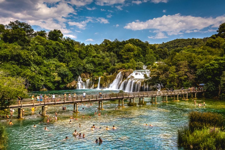 Aerial Photography, Croatia, Europe, Krka National Park, Travel, Waterfall