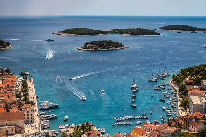 Croatia, Europe, Harbor, Hvar, Port of Hvar, Travel