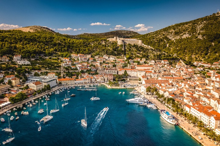 Aerial Photography, AGP Favorite, Croatia, Europe, Harbor, Hvar, Port of Hvar, Travel