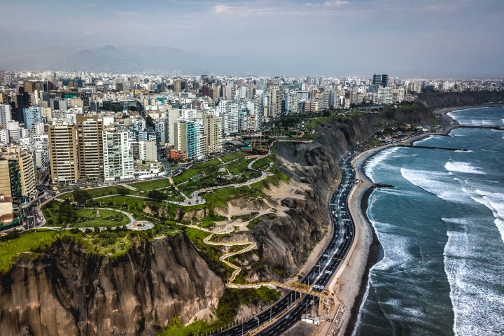 Aerial Photography, Lima, Miraflores, Peru, South America, Travel