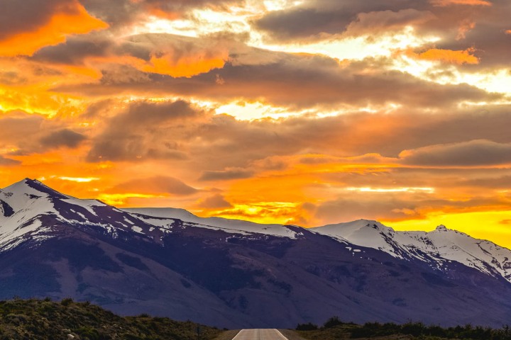 Chile, El Calafate, Patagonia, South America, Sunset, Travel