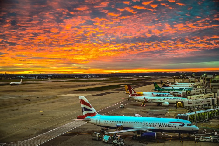 AGP Favorite, Airport, Europe, London, Sunset, Travel
