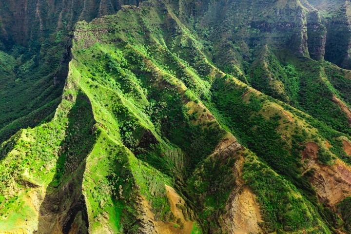 Aerial Photography, Hawaii, Kauaii, Nā Pali Coast, North America, Sea Cliff, Travel, United States, volcanic mountains