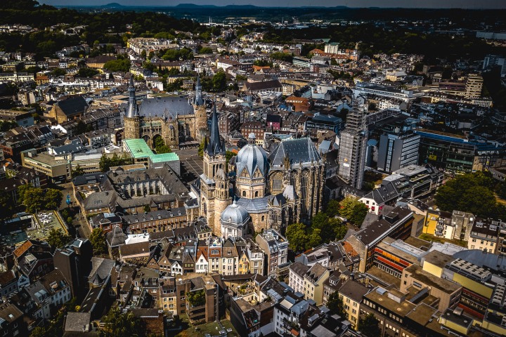 Aachen, Aerial Photography, Cathedral, Europe, Netherlands, Travel