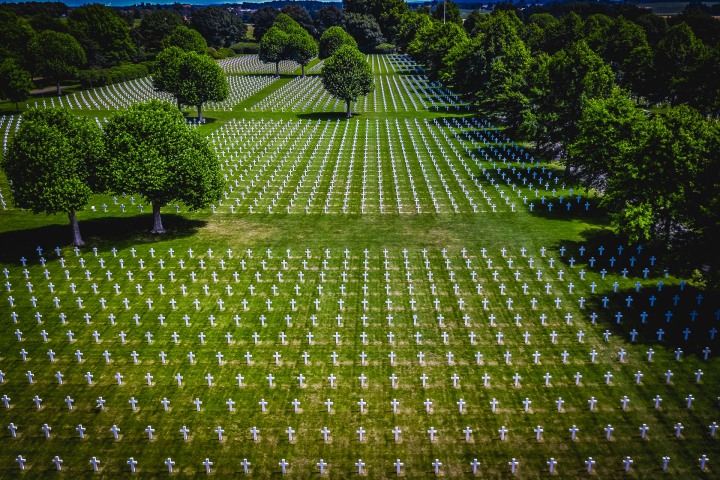 Aerial Photography, Europe, Military Cemetery, Netherlands, Travel