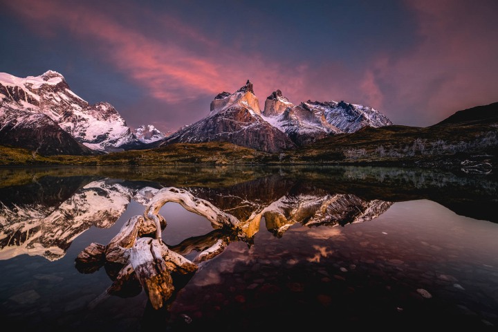 Chile, Mountains, Patagonia, South America, Sunrise, Torres del Paine, Travel
