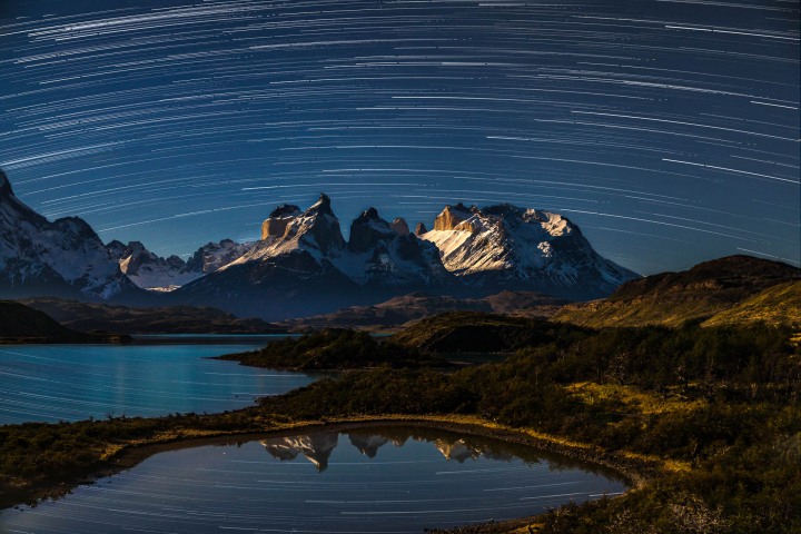 AGP Favorite, Astrophotography, Chile, Long Exposure, Moonlight, Mountains, Patagonia, South America, Torres del Paine, Travel