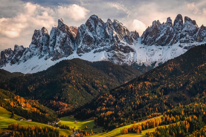 AGP Favorite, Autumn, Dolomites, Europe, Fall Colors, Furchetta, Italy, Mountains, Sass Rigais, Snow Covered, South Tyrol, St. Maddalena, Travel