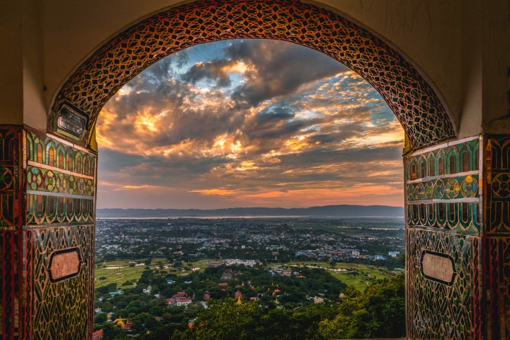 Asia, Burma, Mandalay, Mandalay Hill, Myanmar, Sunset, Travel