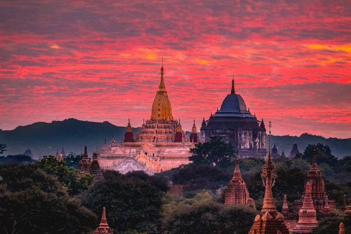AGP Favorite, Ananda Temple, Asia, Bagan, Burma, Myanmar, Old Bagan, Pagoda, Sunset, Temple, Travel