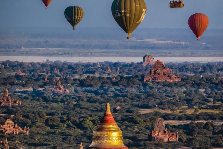 AGP Favorite, Asia, Bagan, Burma, Dhammayangyi Temple, Dhammayazika Pagoda, Hot Air Balloon, Myanmar, Old Bagan, Pagoda, Temple, Travel