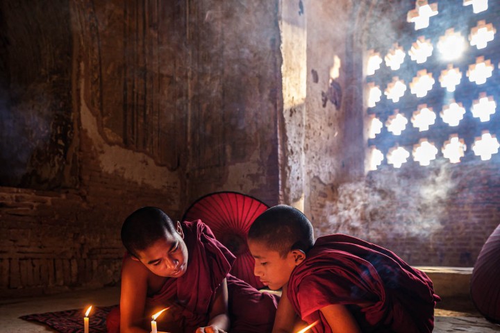 Monks in Bagan Temple