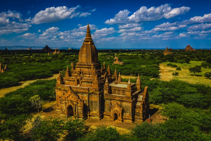 Aerial Photography, AGP Favorite, Asia, Bagan, Burma, Myanmar, Old Bagan, Pagoda, Temple, Travel
