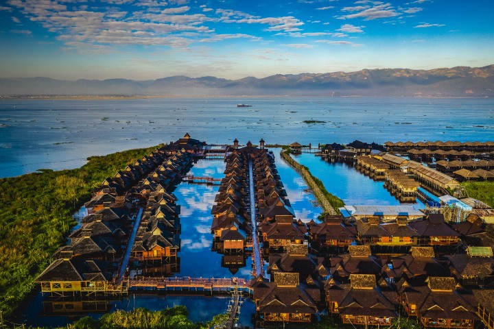 Aerial Photography, Asia, Burma, Inle Lake, Myanmar, Resort, Travel