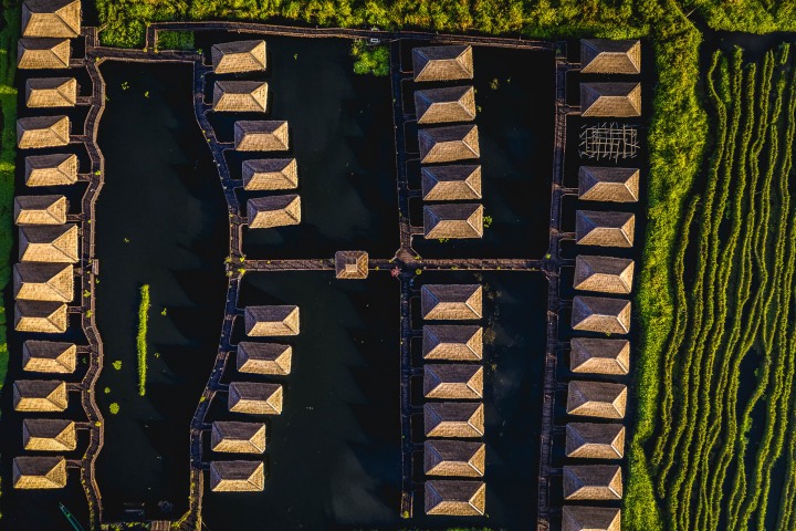 Aerial Photography, Asia, Burma, Inle Lake, Myanmar, Resort, Travel