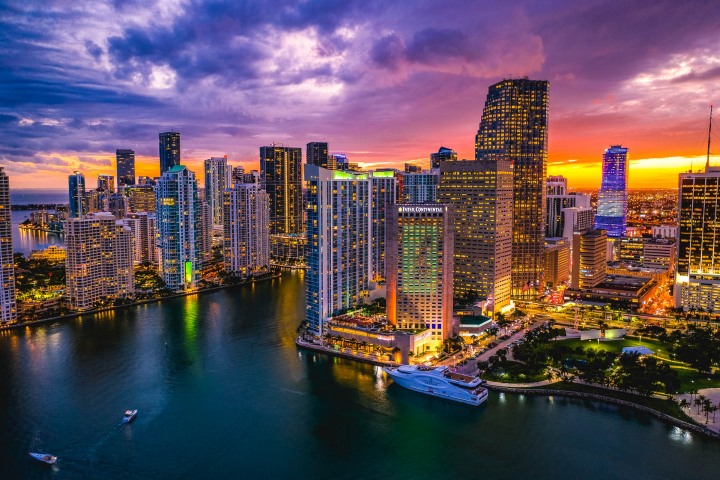 Aerial Photography, Brickell, Downtown, Florida, Miami, North America, Skyline, Sunset, Travel, United States, AGP, Alex G Perez, www.AGPfoto.com