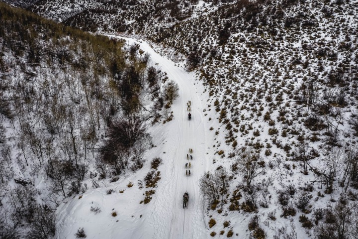 Aerial Photography, AGP Favorite, Dog Sledding, North America, Park City, Snow Covered, Travel, United States, Utah