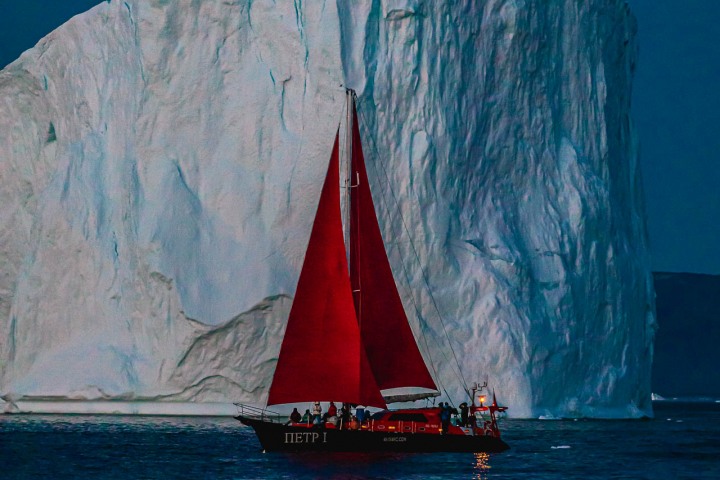 AGP, AGP Favorite, Alex G Perez, Arctic Circle, Greenland, Ice, Iceberg, Ilulissat, Landscape Photography, Moon, Moonlight, Nature, North America, Reflections, Sail Boat, Travel, www.AGPfoto.com