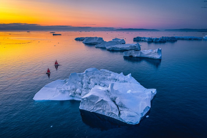 AGP, AGP Favorite, Aerial Photography, Alex G Perez, Arctic Circle, Drone, Greenland, Ice, Iceberg, Ilulissat, Landscape Photography, North America, Sail Boat, Sunset, Travel, www.AGPfoto.com