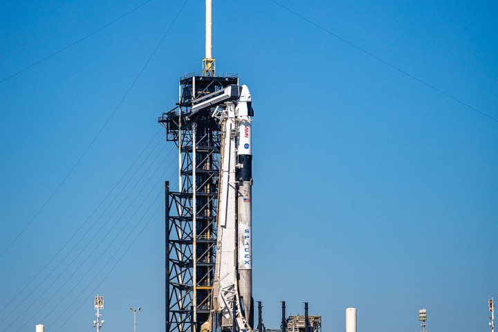 A SpaceX Falcon 9 rocket will launch three astronauts and a cosmonaut to the International Space Station. The mission will carry NASA astronauts Anne McClain and Nichole Ayers along with Japanese Aerospace Exploration Agency (JAXA) astronaut Takuya Onishi and Roscosmos cosmonaut Kirill Peskov.